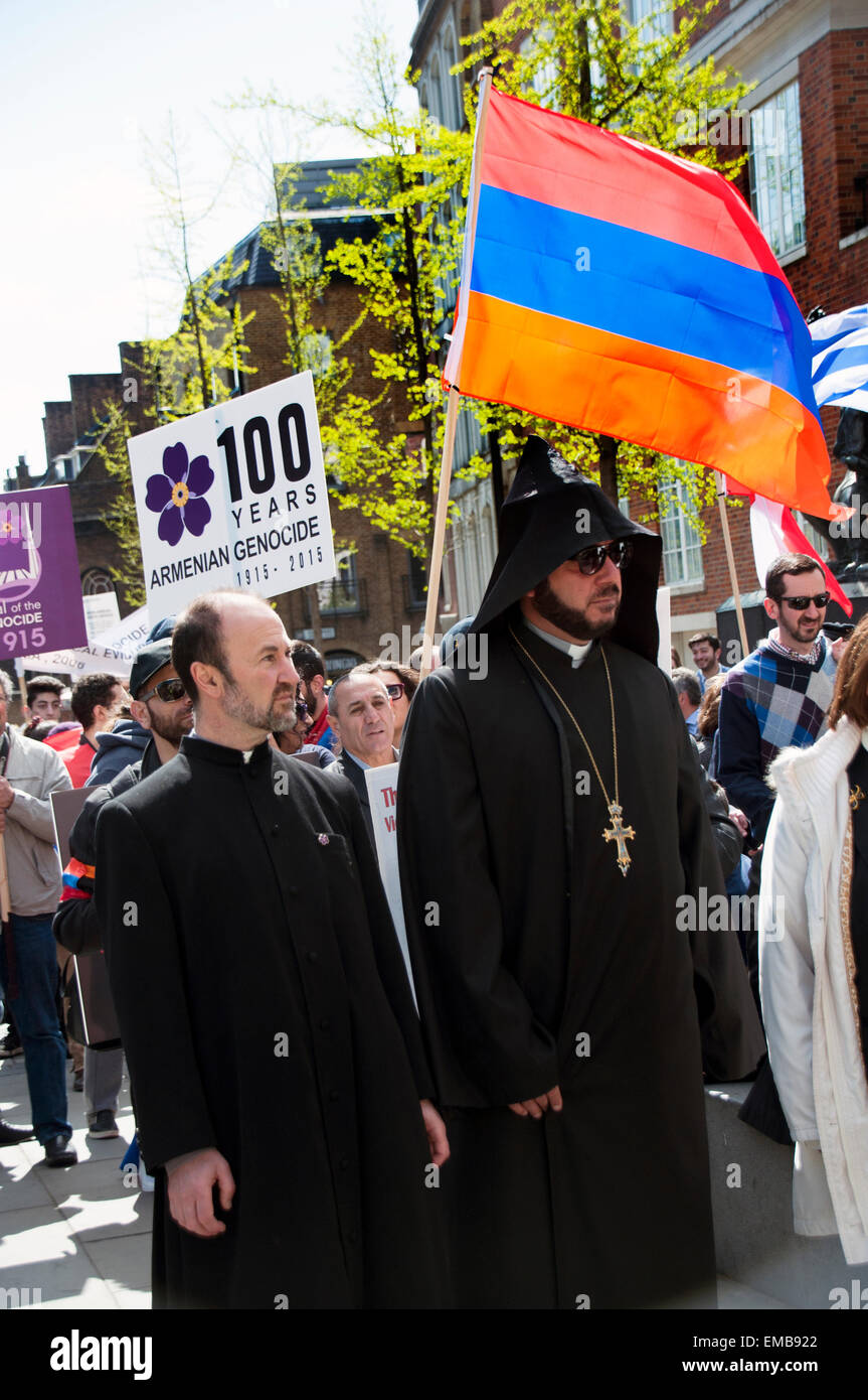 Centenario commemorativo per marzo a Londra la marcatura di anniversario e chiedere il riconoscimento della1915 il genocidio degli armeni dai turchi Foto Stock