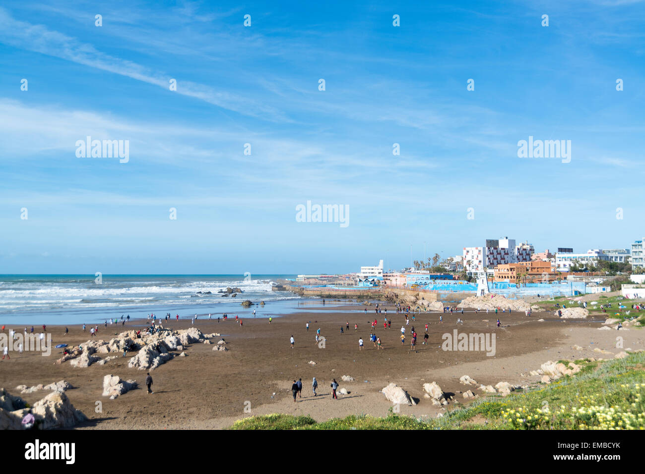 La spiaggia di Casablanca, Marocco Foto Stock