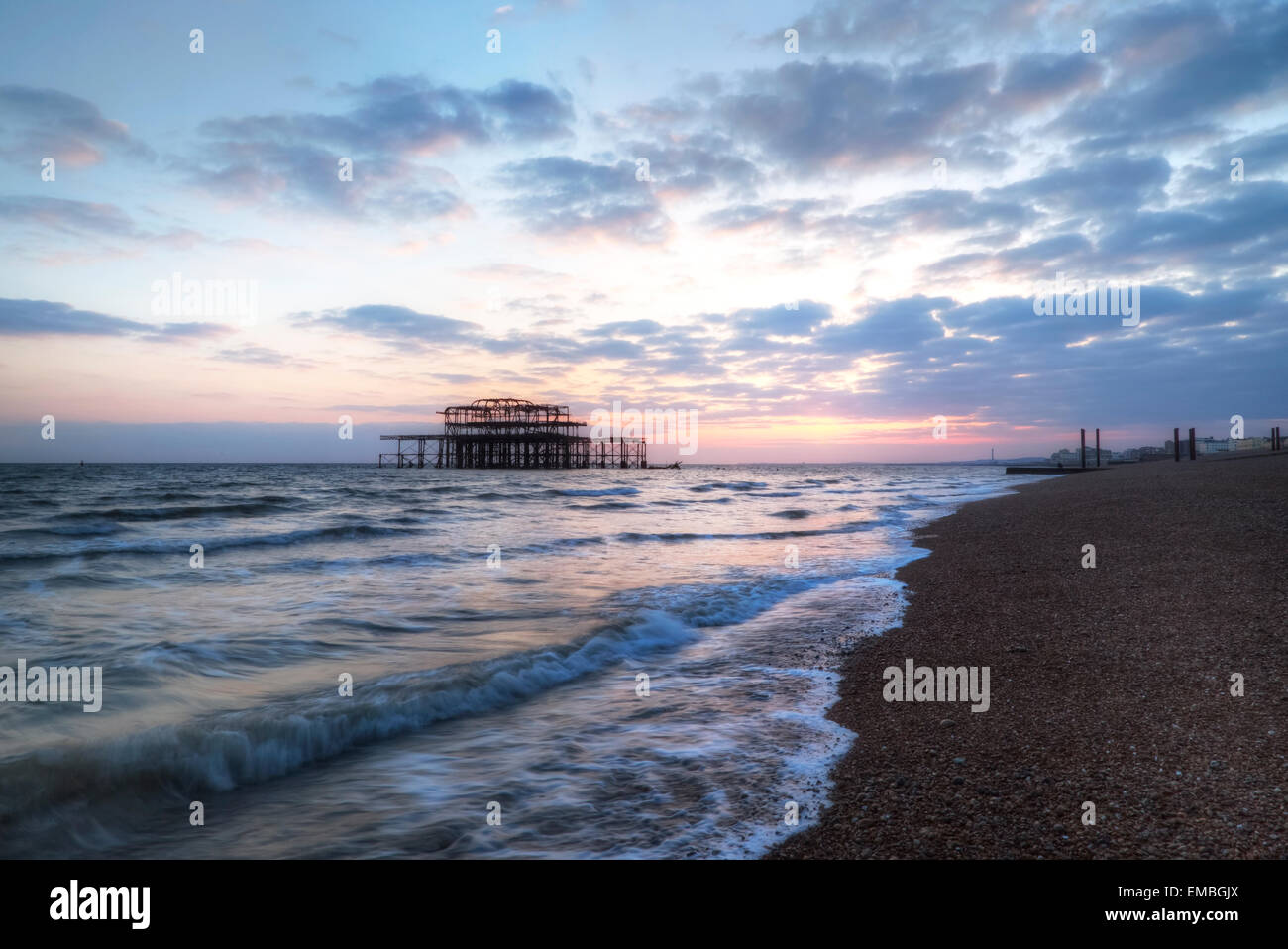 Molo Ovest di Brighton, Sussex, England, Regno Unito Foto Stock
