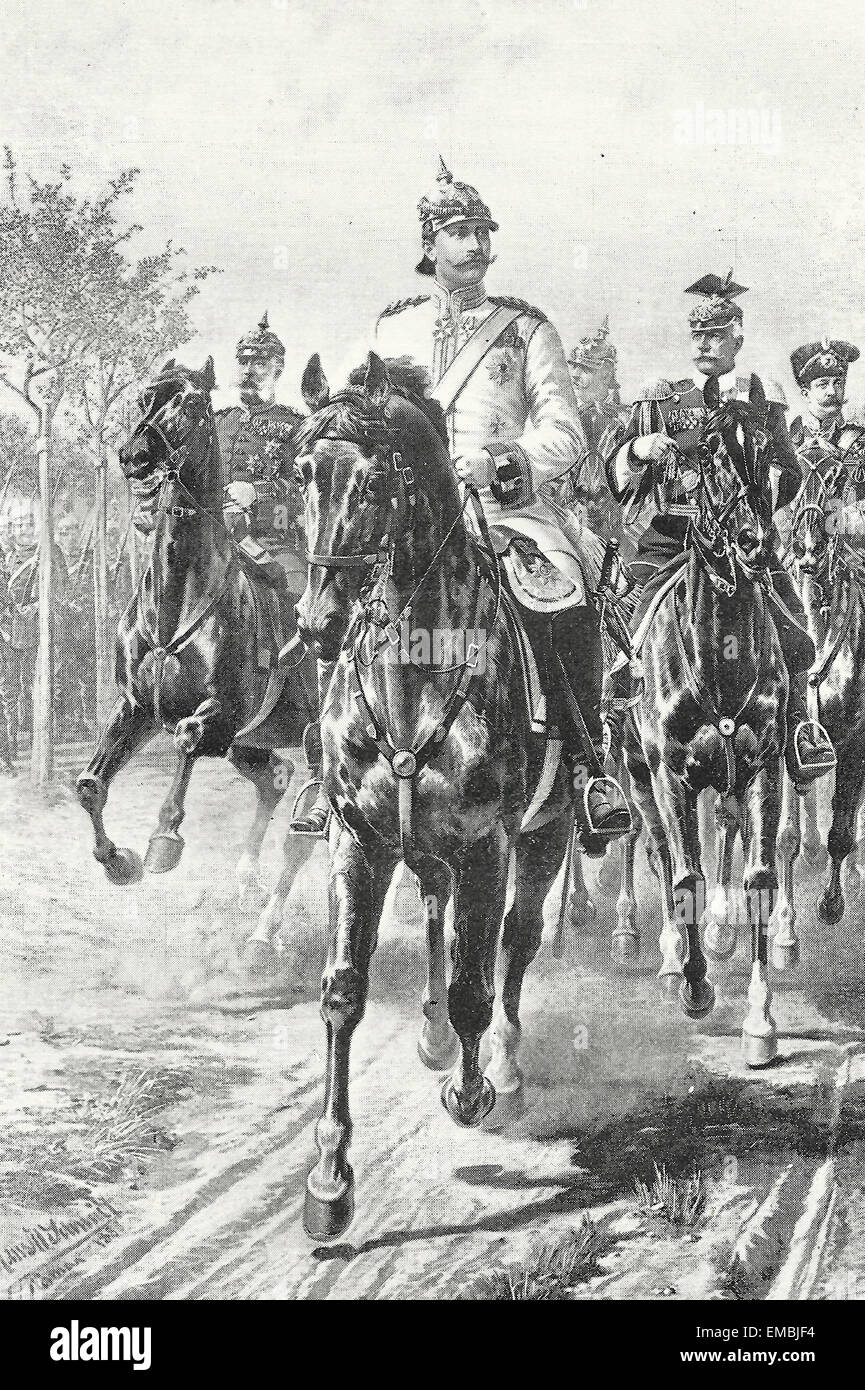 Re Guglielmo II, circa 1890 Foto Stock