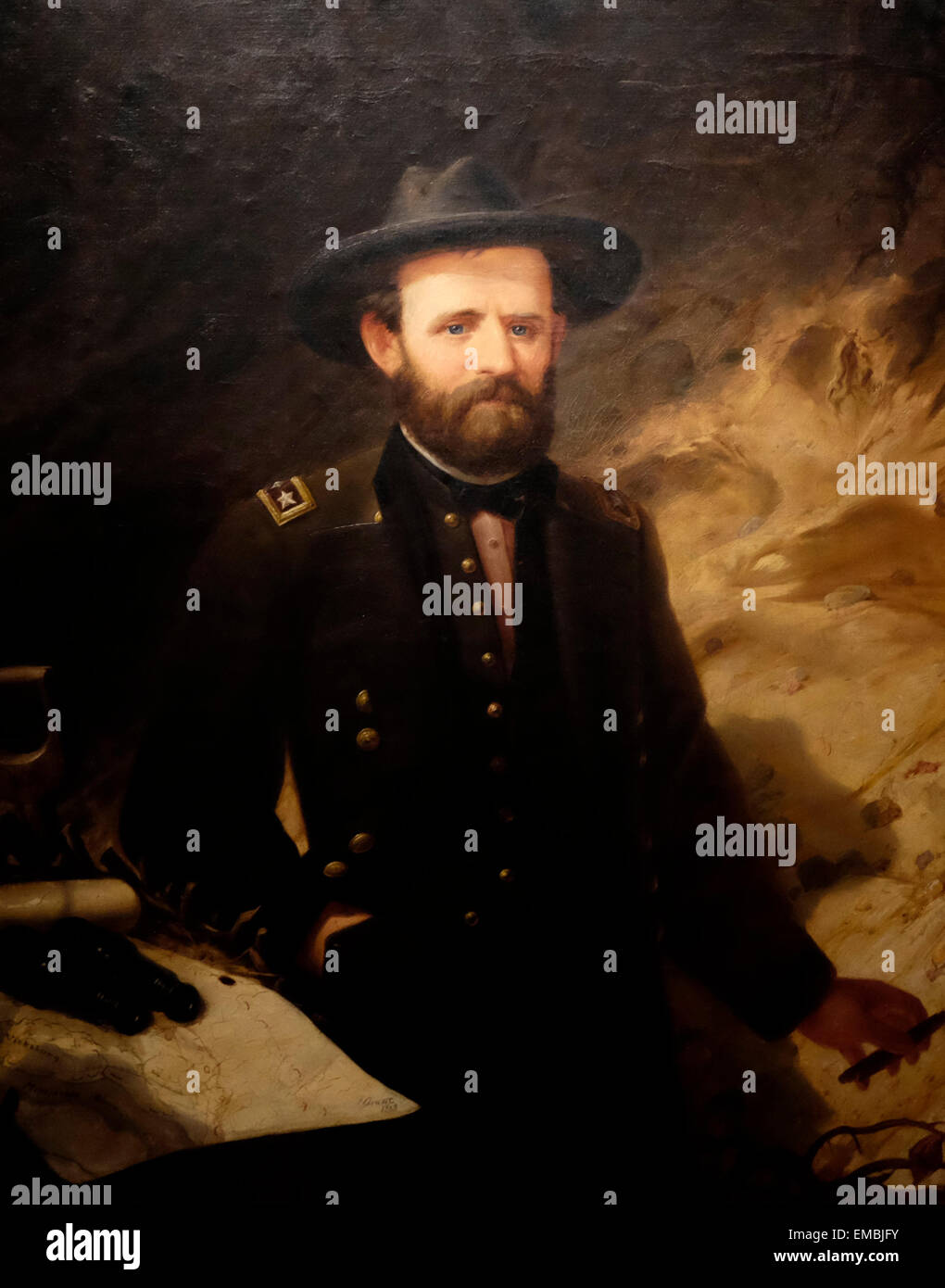 Ritratto di generale Ulysses S concessione - 1865 - Ole Peter Hansen divertendo Foto Stock