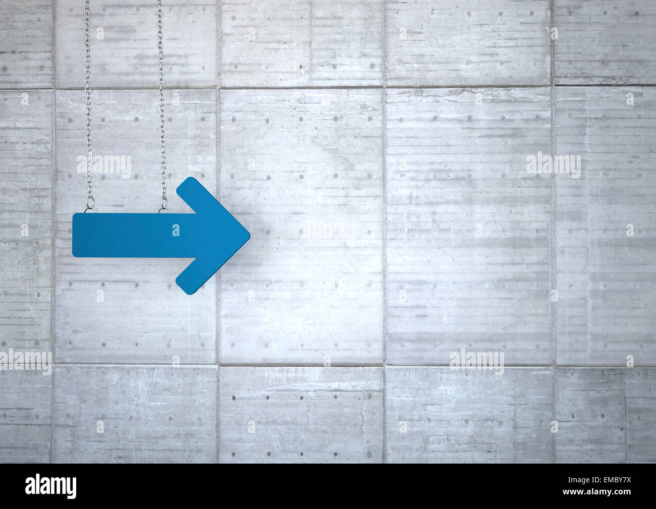Freccia blu, rendering 3D Foto Stock