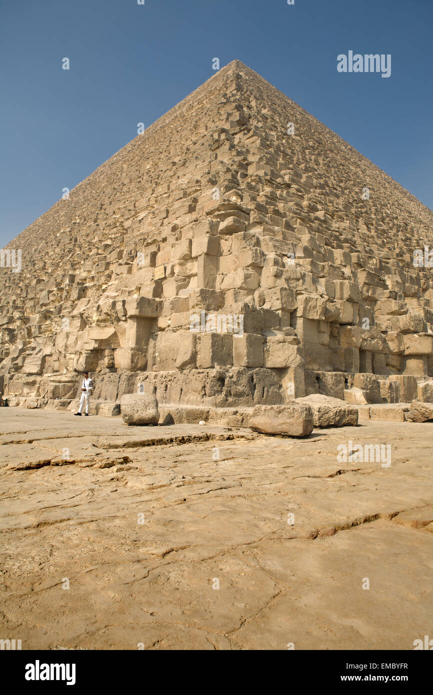 La Necropoli di Giza è un sito archeologico numerosi monumenti antichi include tre piramidi, la Grande Sfinge, cemeterie Foto Stock