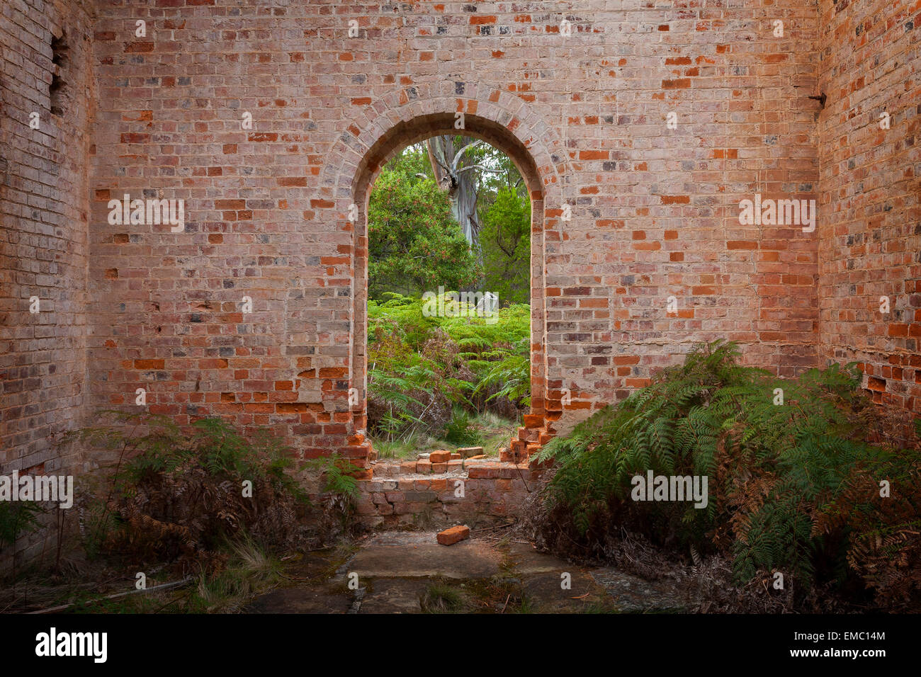 Il motore House Arco (c.1888) - Maria Island National Park - Tasmania - Australia Foto Stock