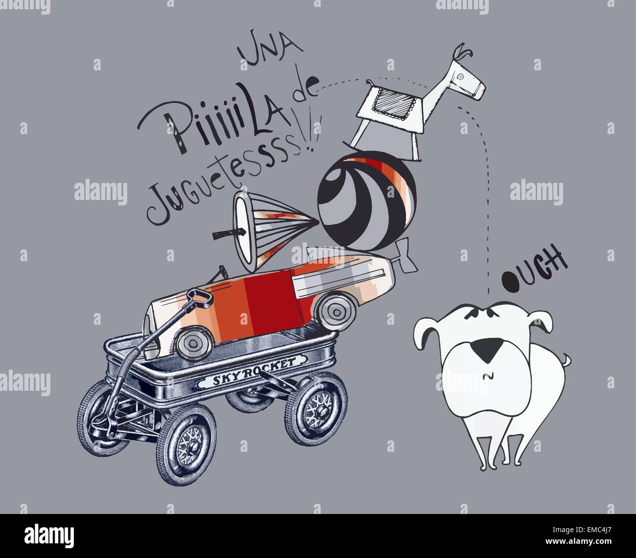 giocattoli vintage Illustrazione Vettoriale