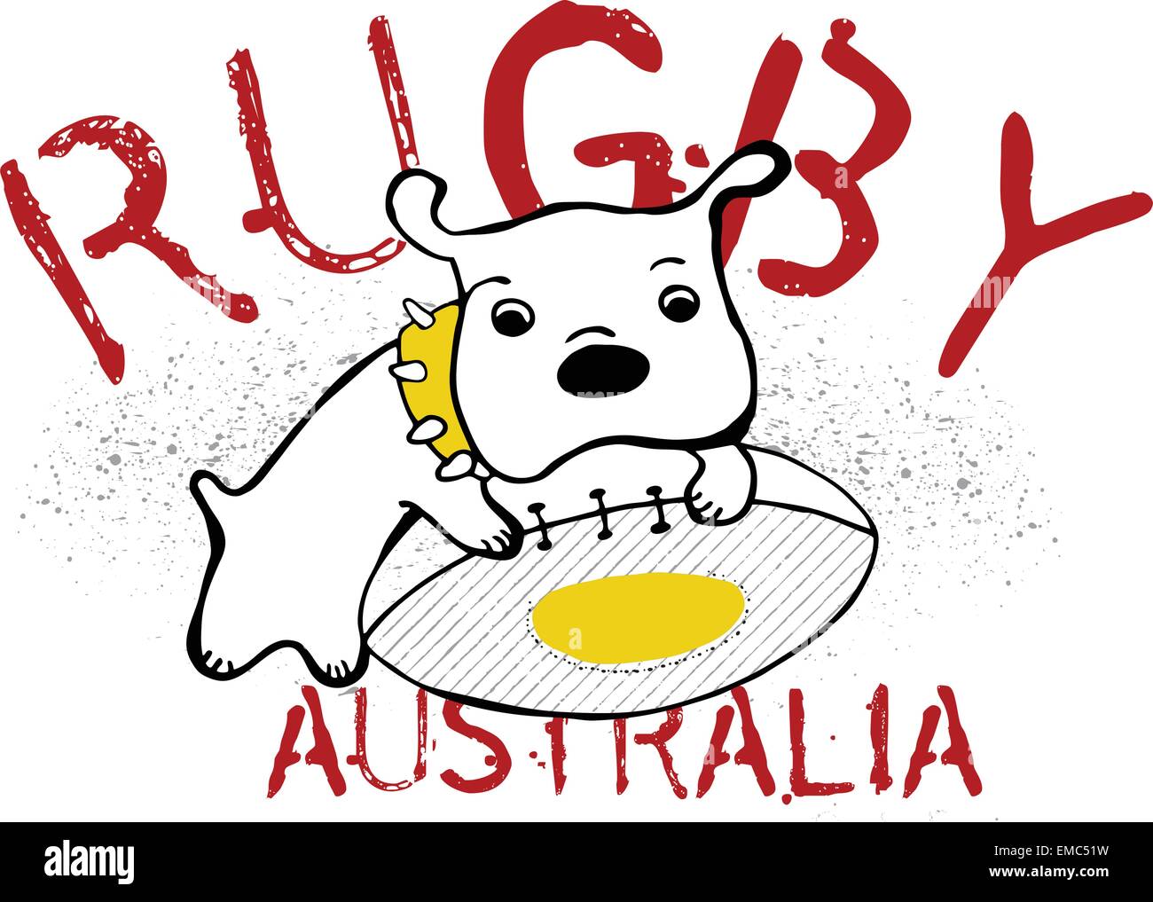 Rugby australiano mascotte Illustrazione Vettoriale