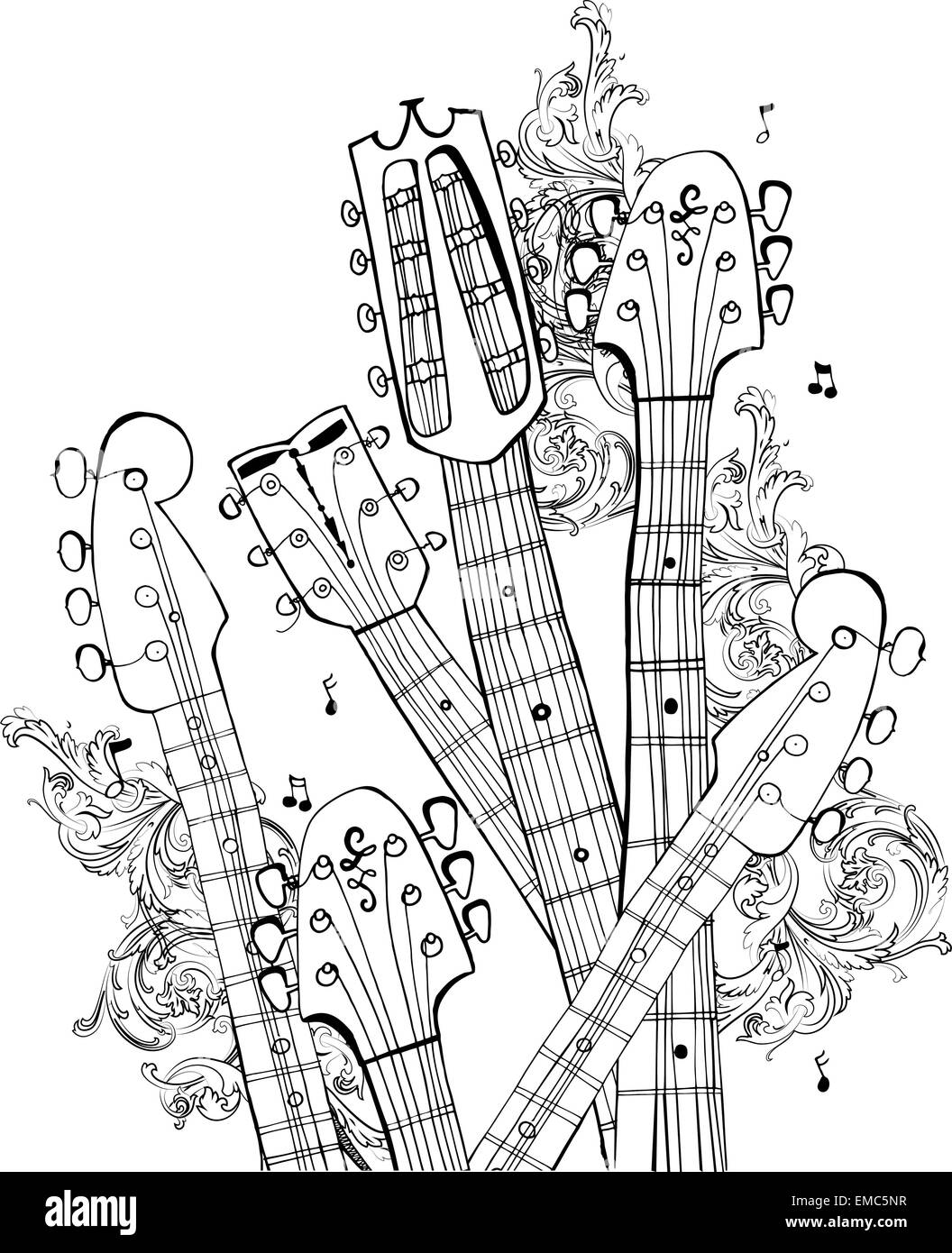 Chitarre elettriche Illustrazione Vettoriale