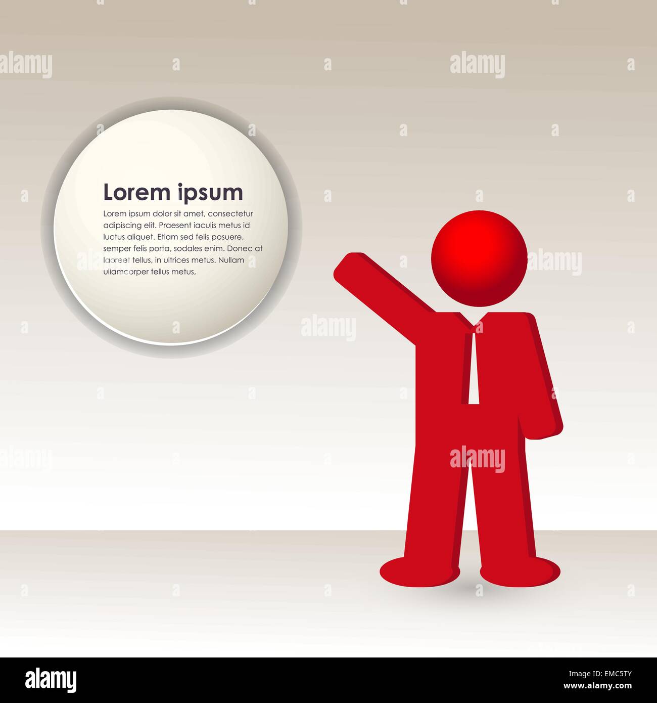 Business man mostra una strategia aziendale Illustrazione Vettoriale