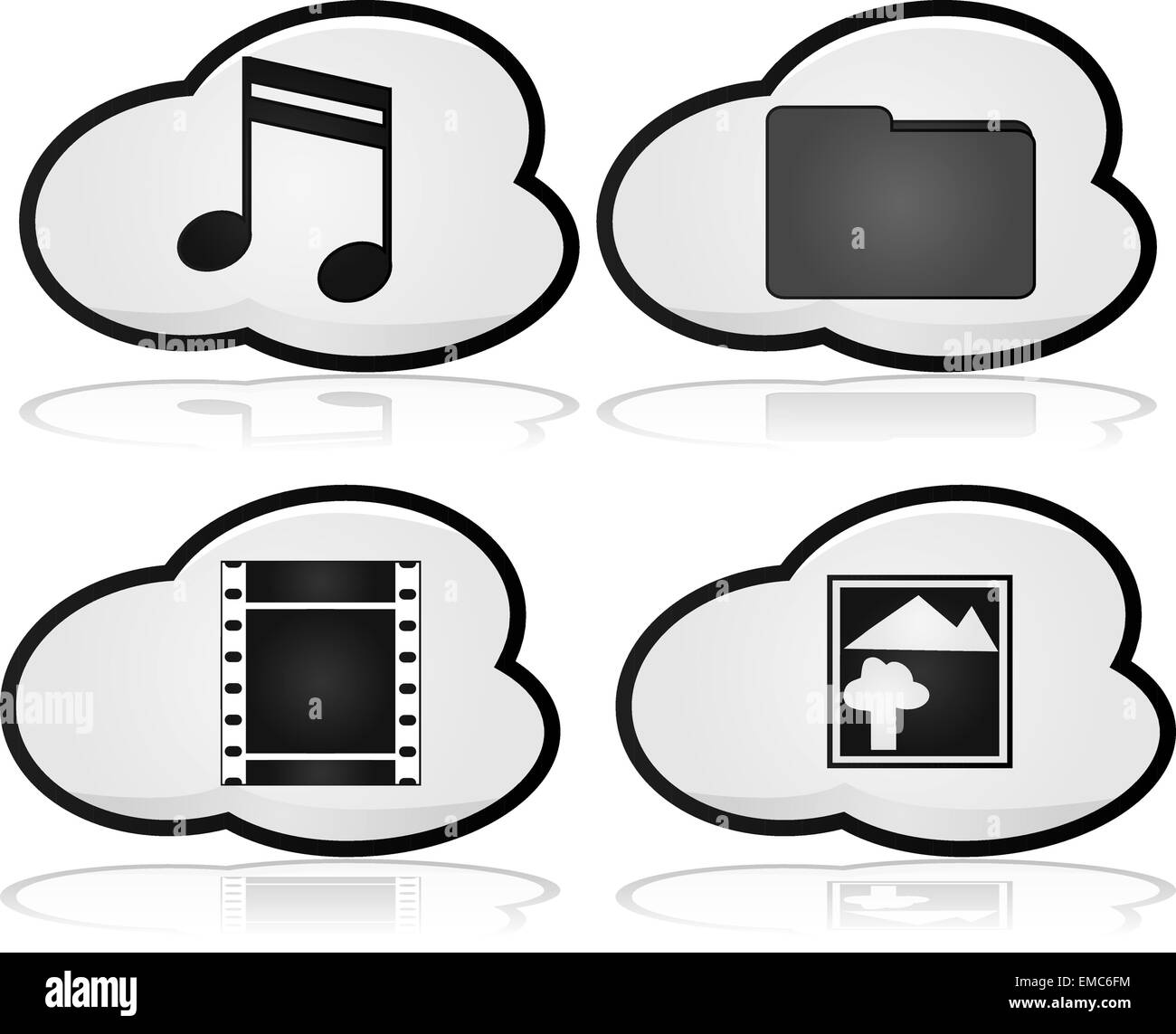 Il cloud computing Illustrazione Vettoriale