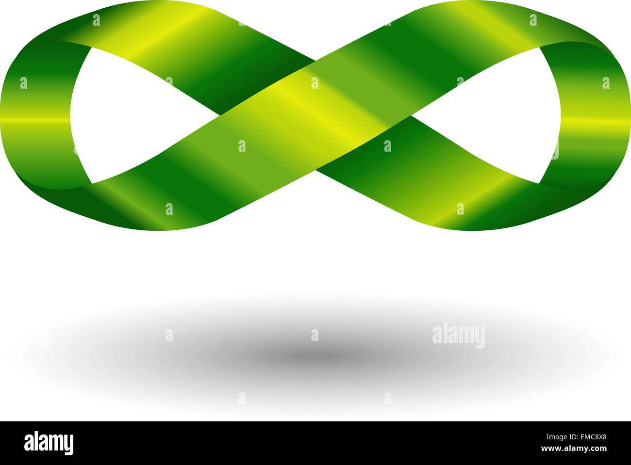 Verde simbolo di infinito Illustrazione Vettoriale