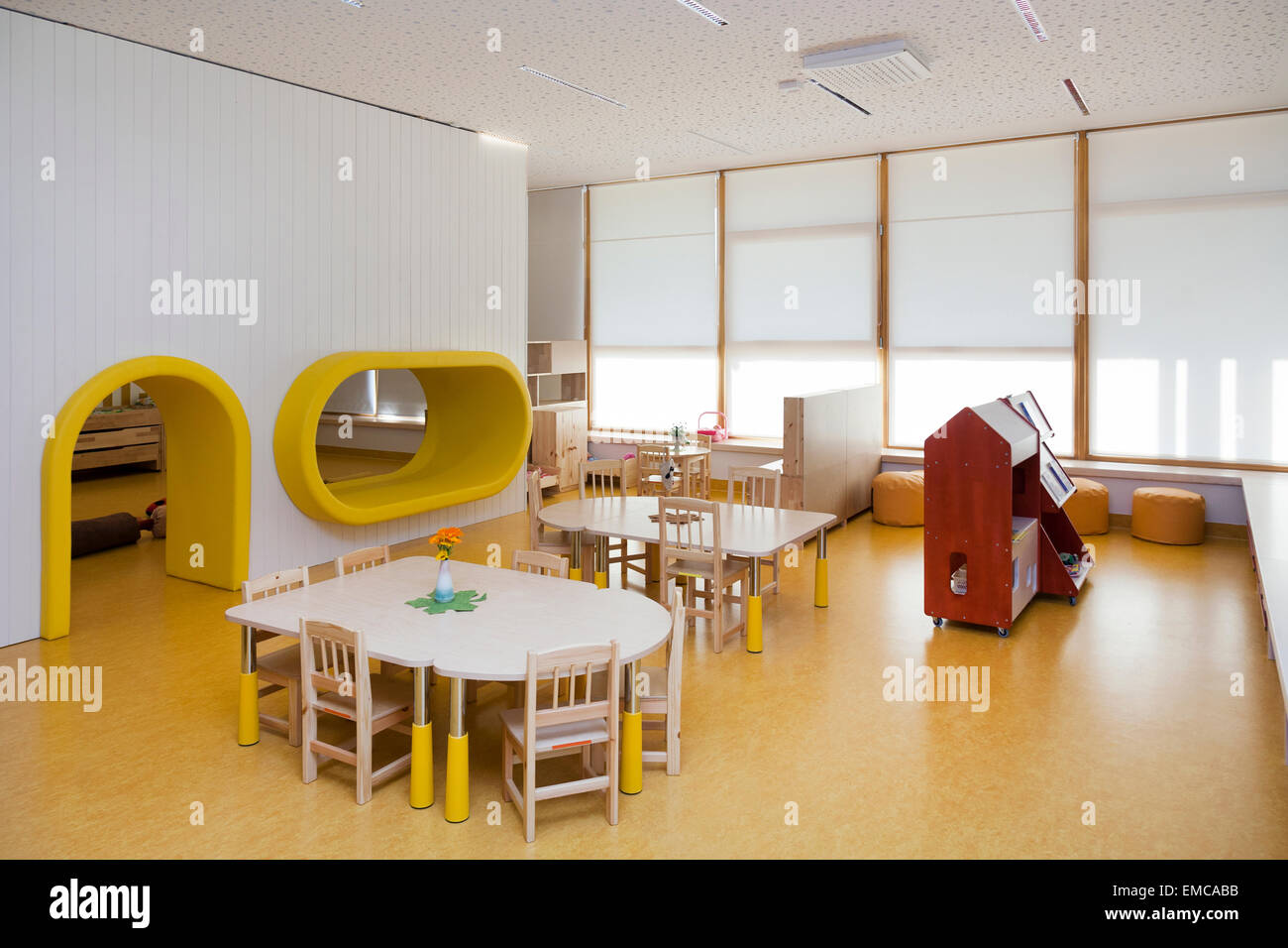 Estonia, sala giochi di una nuova costruzione kindergarten Foto Stock