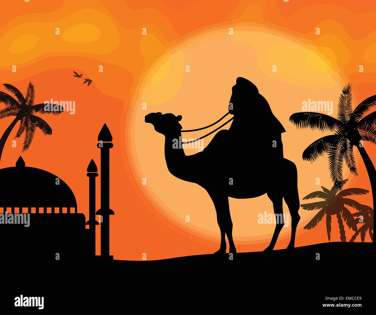 Beduina sfondo di viaggio Illustrazione Vettoriale