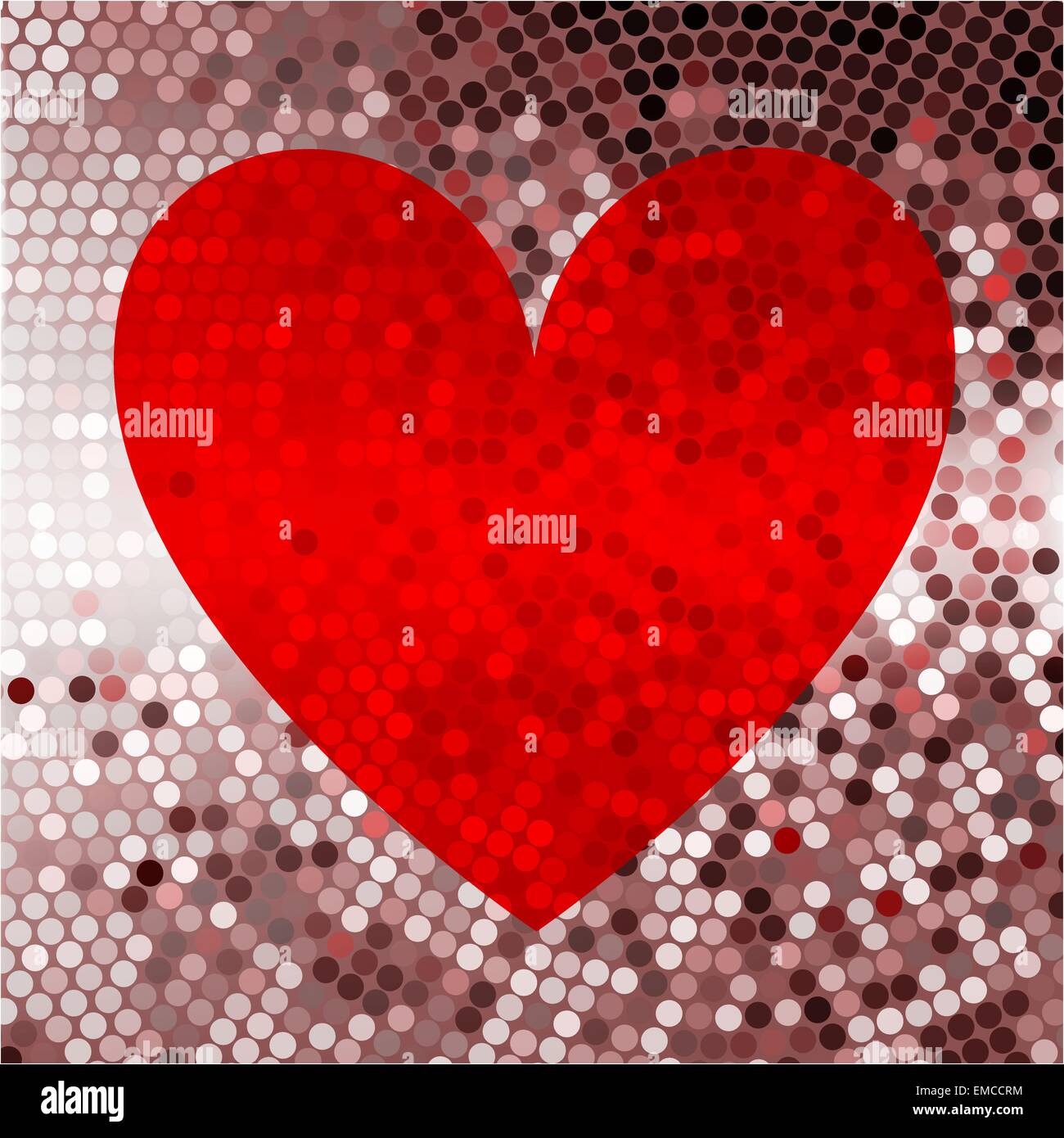 Holiday rosso sfondo astratto con il cuore Illustrazione Vettoriale