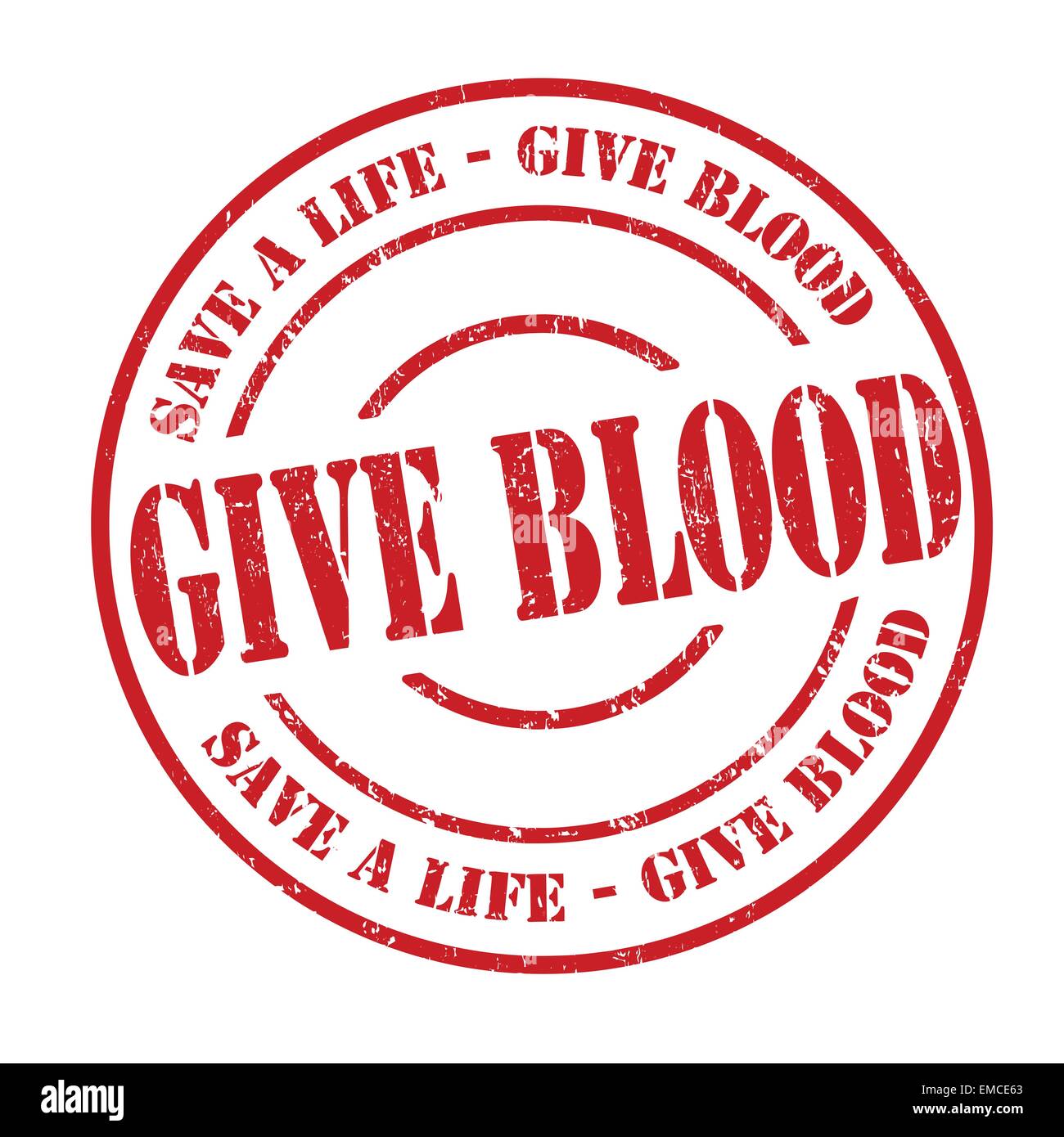 Donare il proprio sangue timbro Illustrazione Vettoriale