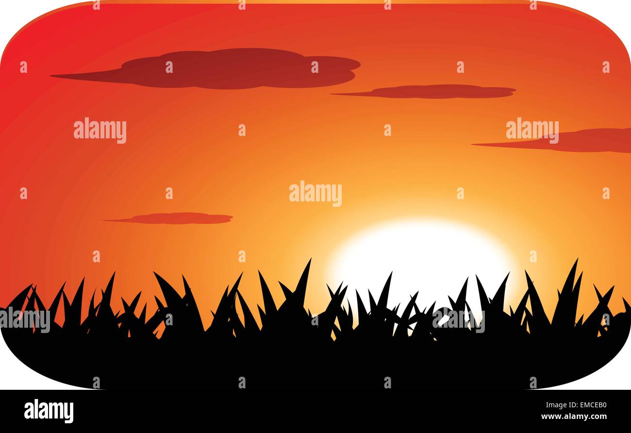 tramonto Illustrazione Vettoriale