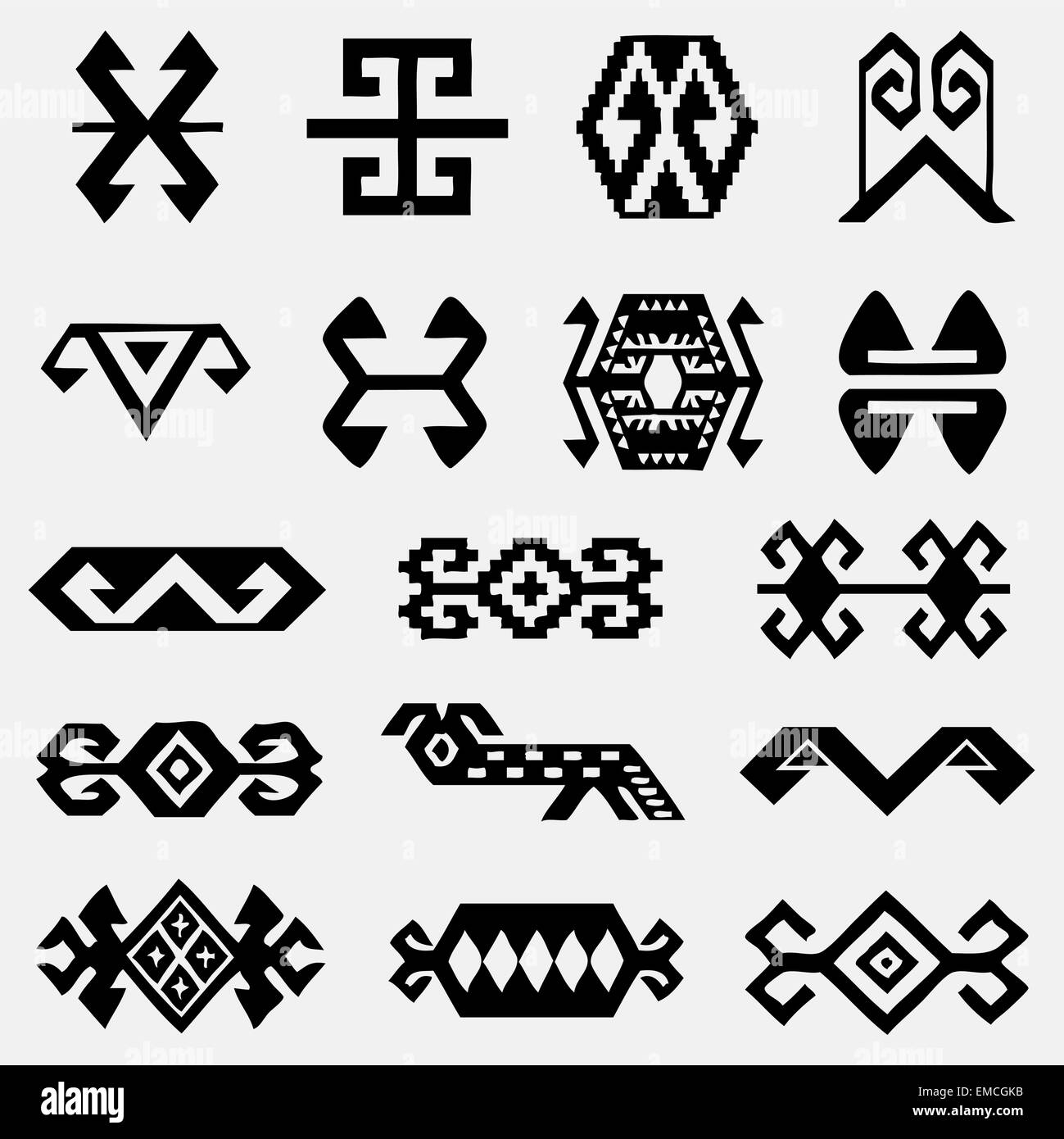 Oriental gli elementi di design Illustrazione Vettoriale