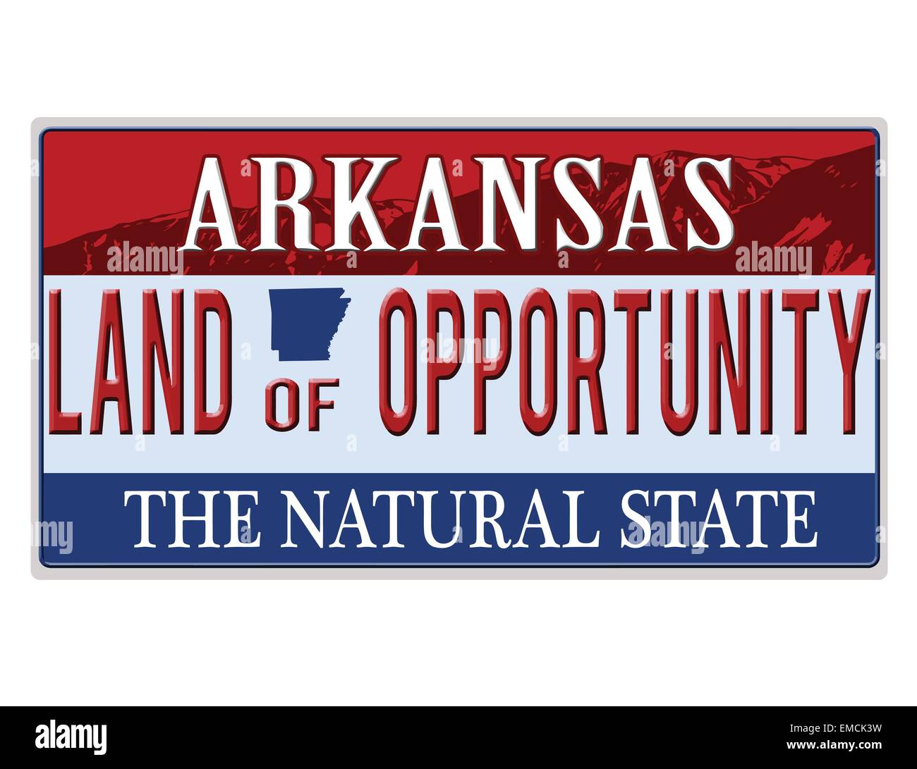 Una imitazione Arkansas piastra di licenza Illustrazione Vettoriale