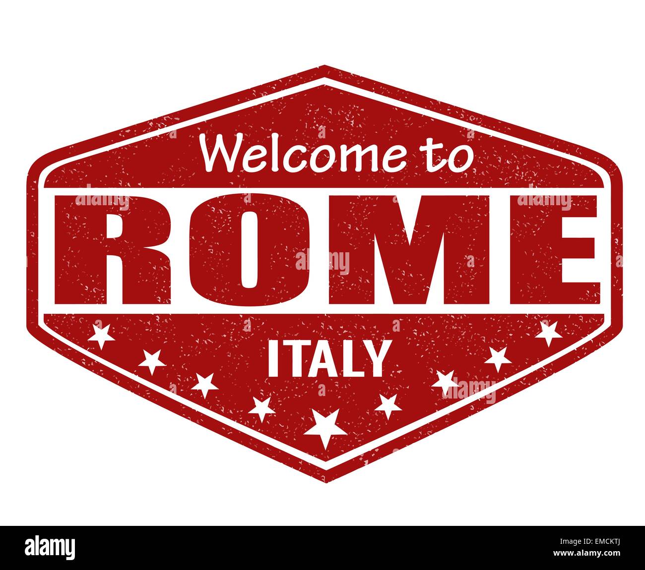 Benvenuti a Roma timbro Illustrazione Vettoriale