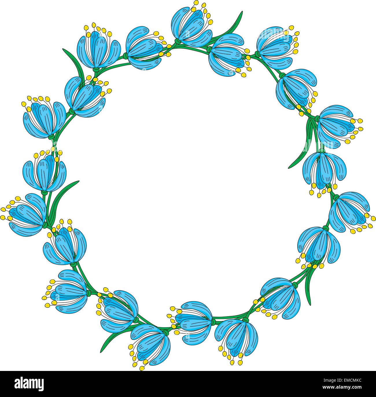 Corona floreale Illustrazione Vettoriale