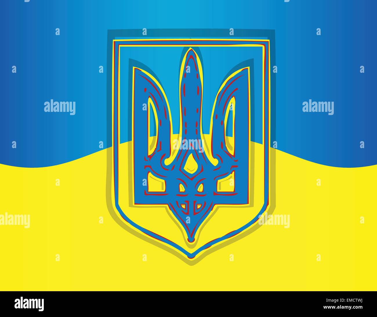 Bandierina dell'Ucraina Illustrazione Vettoriale
