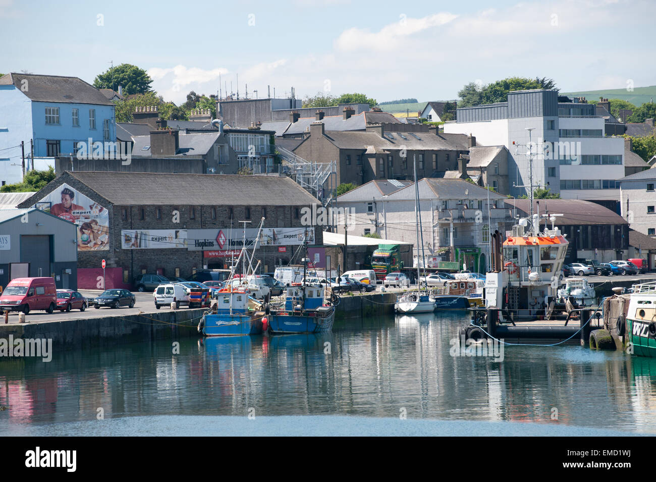 Wicklow, Irlanda, Giugno 05, 2013 vista sul porto di Wicklow East Coast, Irlanda Foto Stock