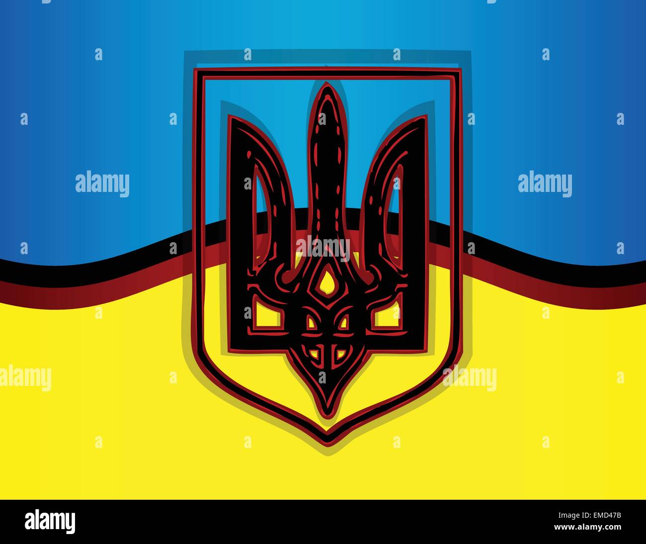 Bandierina dell'Ucraina Illustrazione Vettoriale