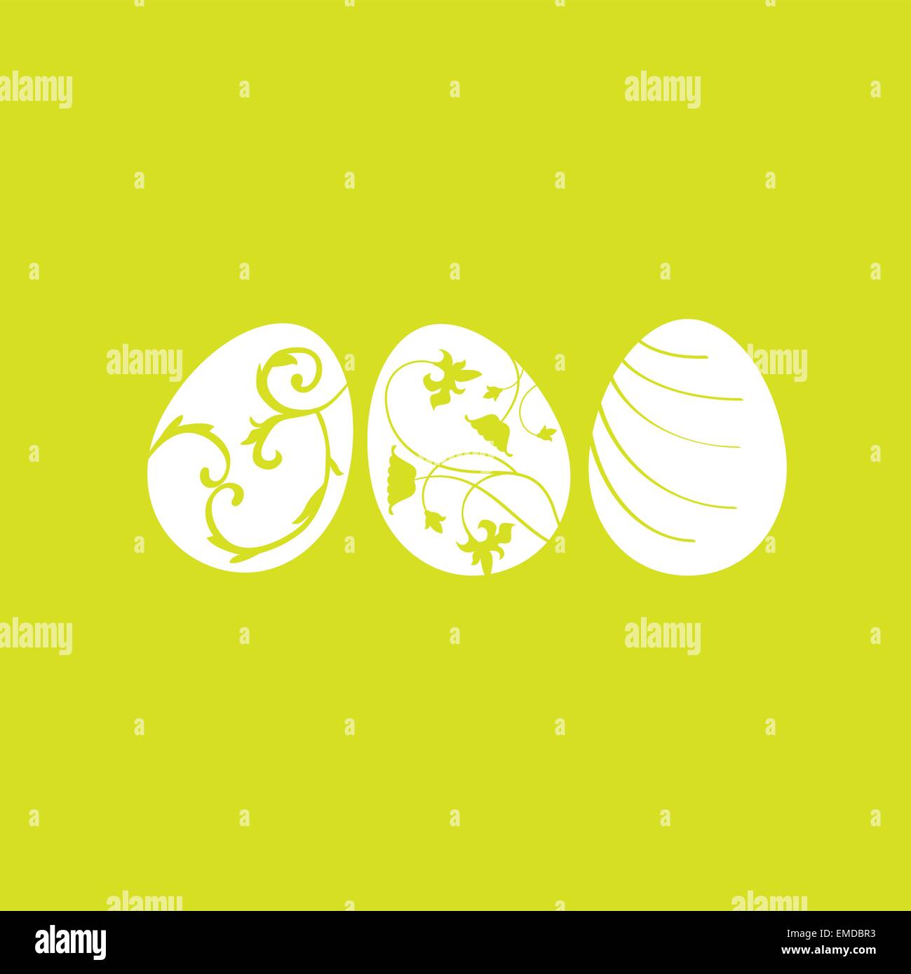 Colorate le uova di Pasqua, set di vettore Illustrazione Vettoriale