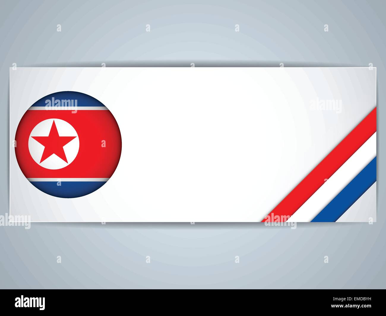 La Corea del nord paese set di banner Illustrazione Vettoriale