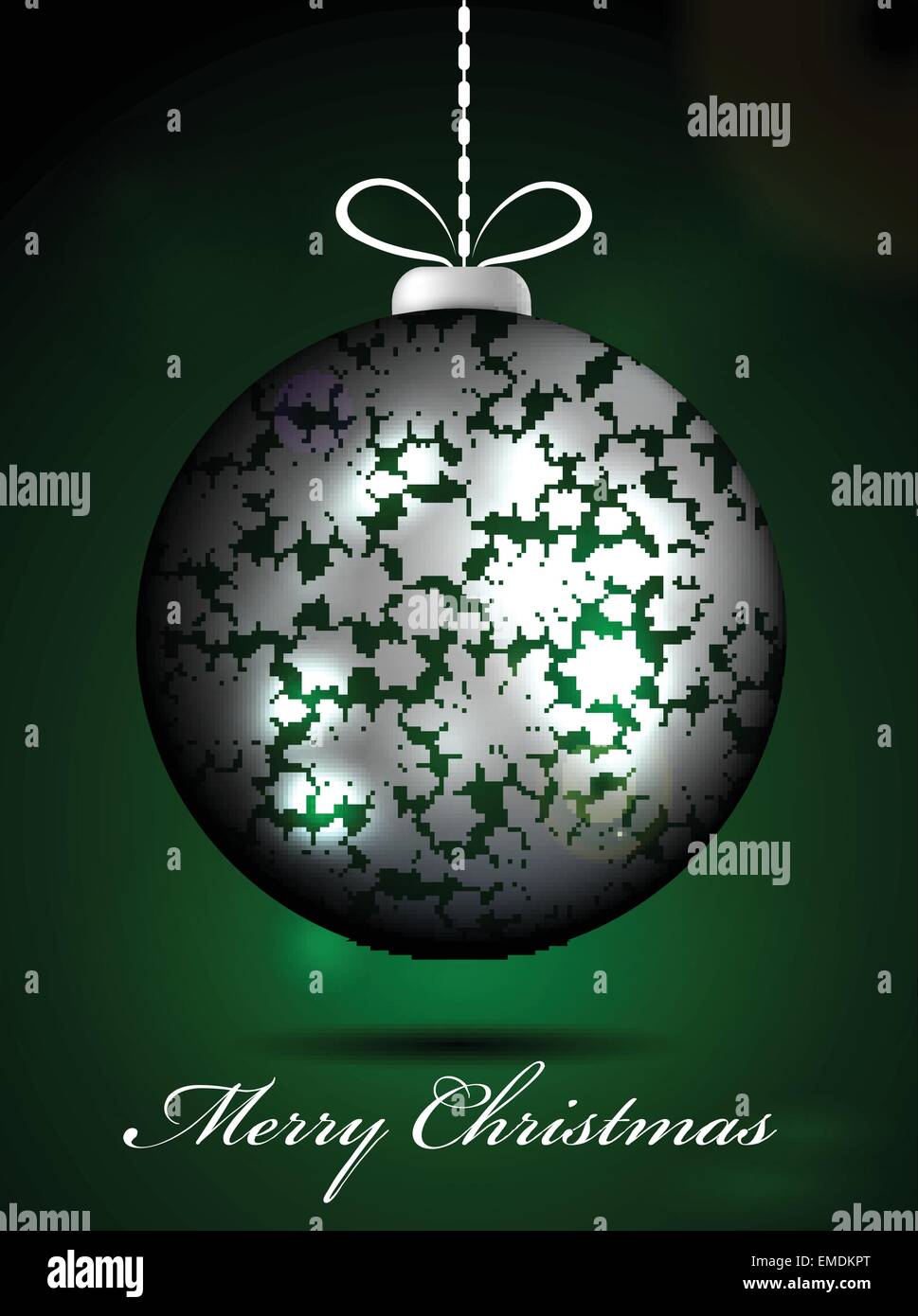 Natale Green Globe Illustrazione Vettoriale