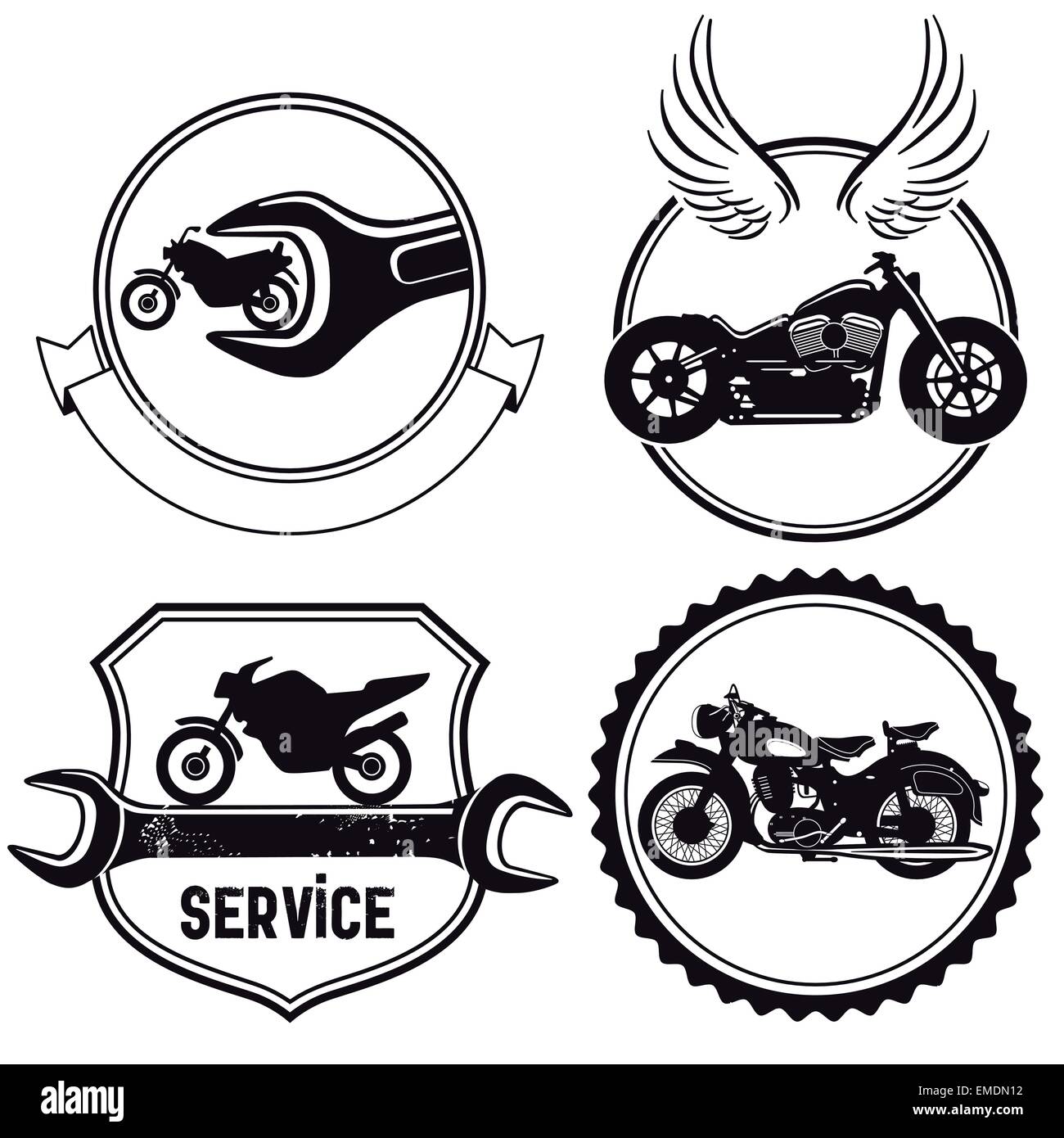 Segni del motociclo Illustrazione Vettoriale