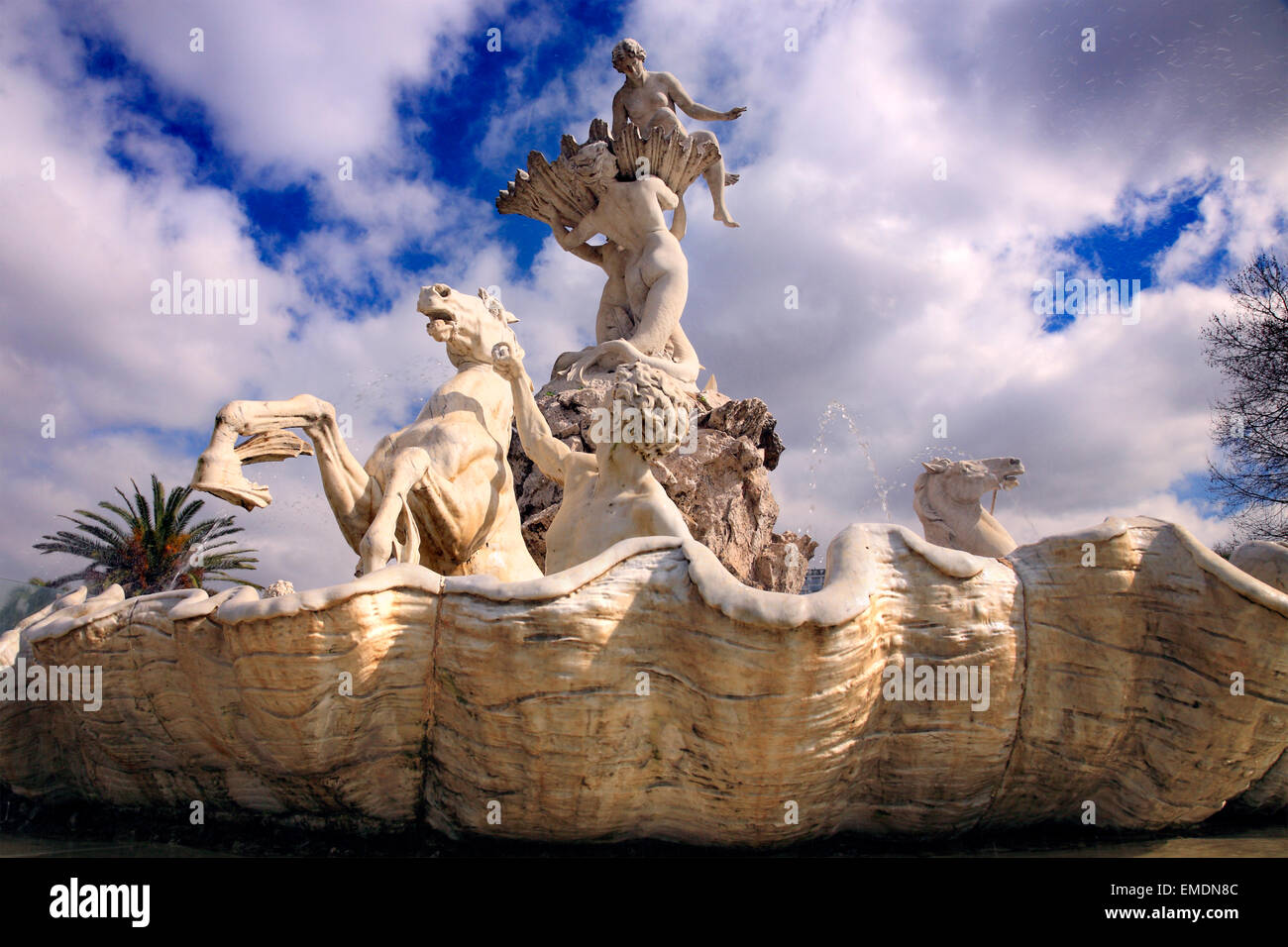 Las Nereidas scultura, da Lola Mora. A Puerto Madero Buenos Aires, Argentina Foto Stock