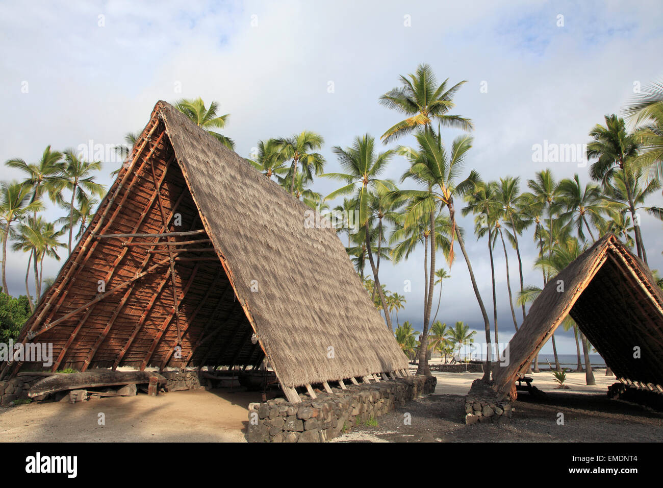 Hawaii Big Island, Puuhonua o Honaunau, National Historic Park, Foto Stock