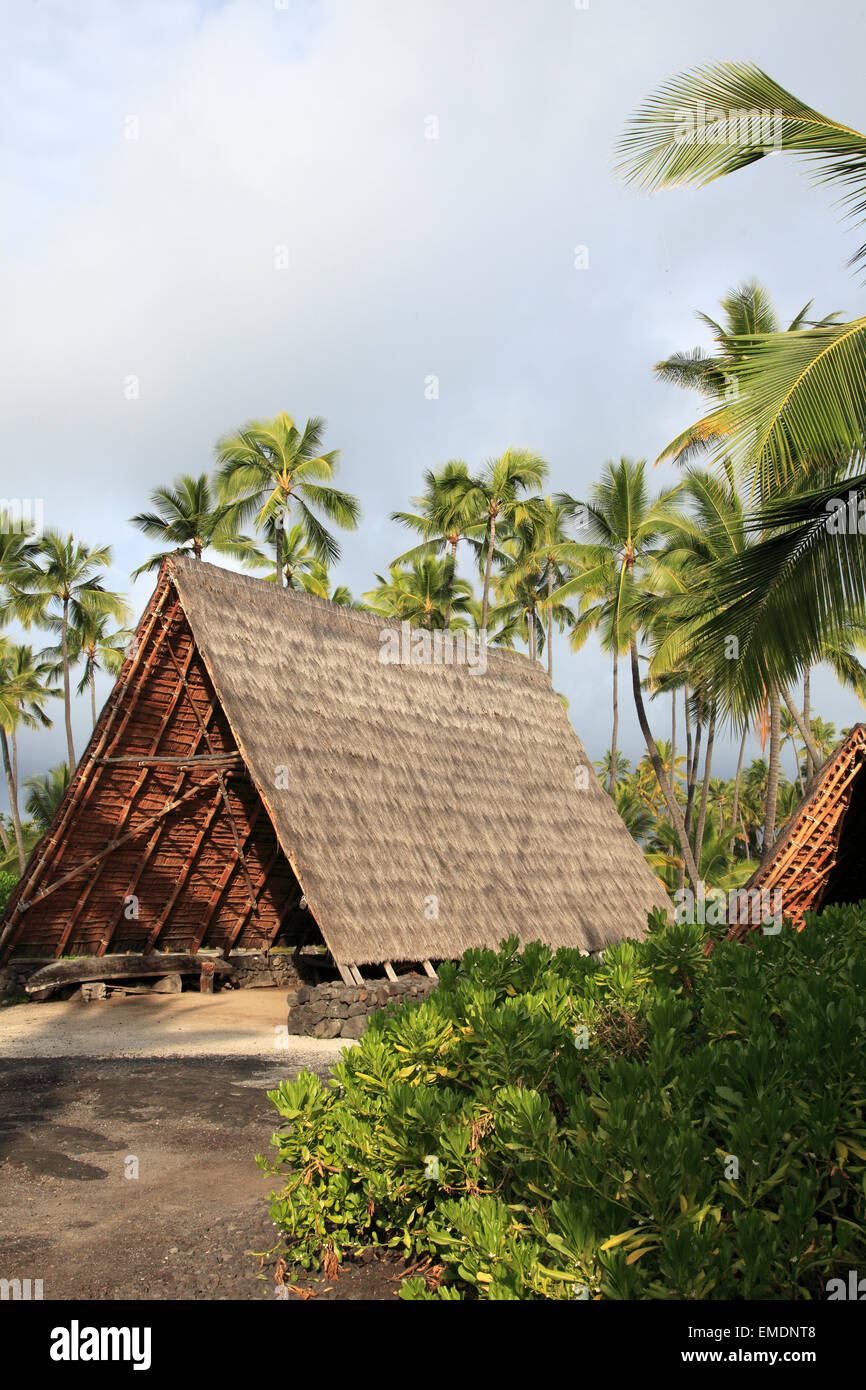 Hawaii Big Island, Puuhonua o Honaunau, National Historic Park, Foto Stock