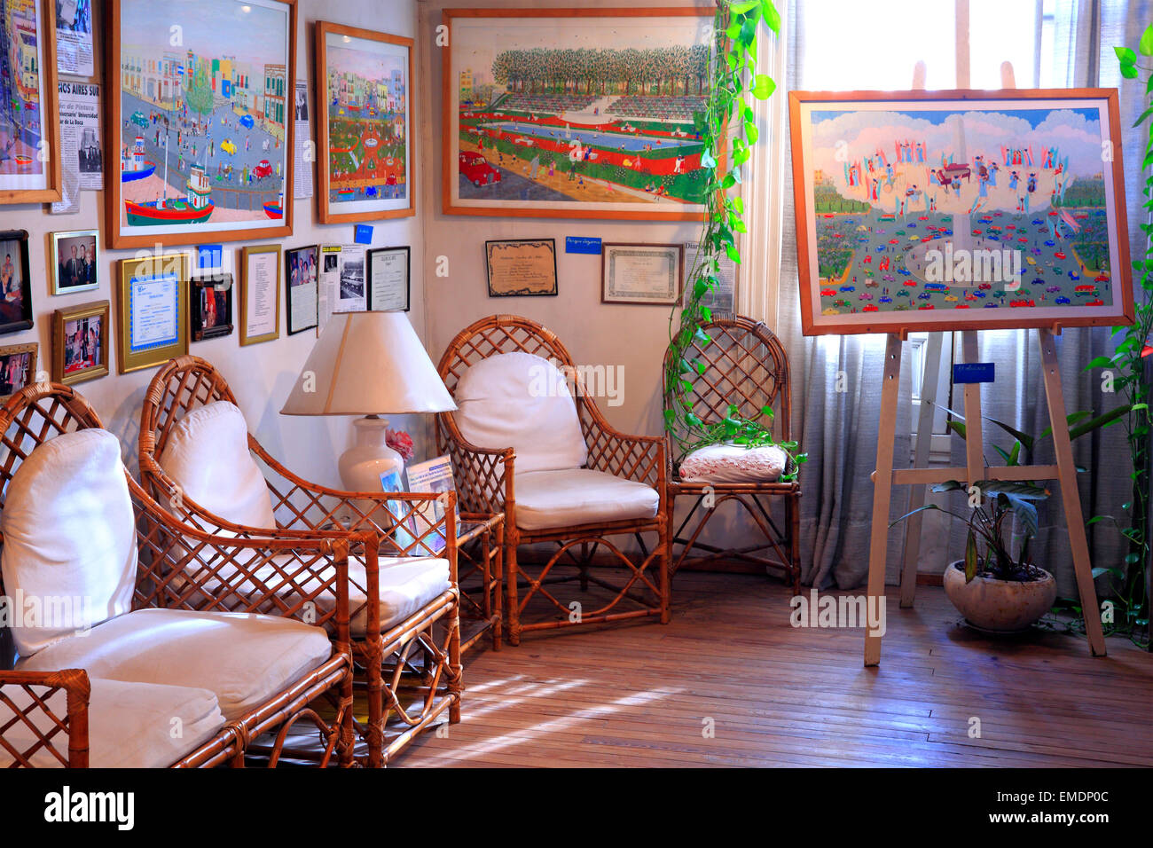 Casa museo del pittore naif Celia Chevallier, La Boca, Buenos Aires, Argentina Foto Stock