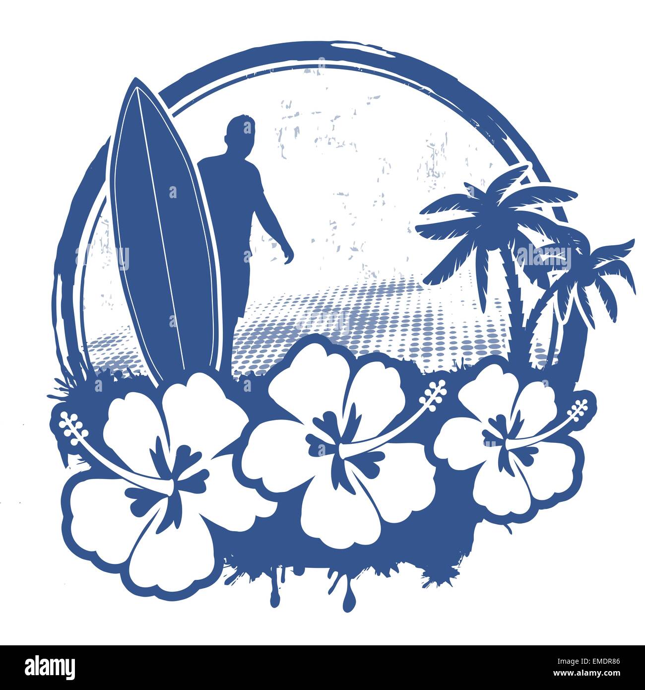 Bollo di surf Illustrazione Vettoriale