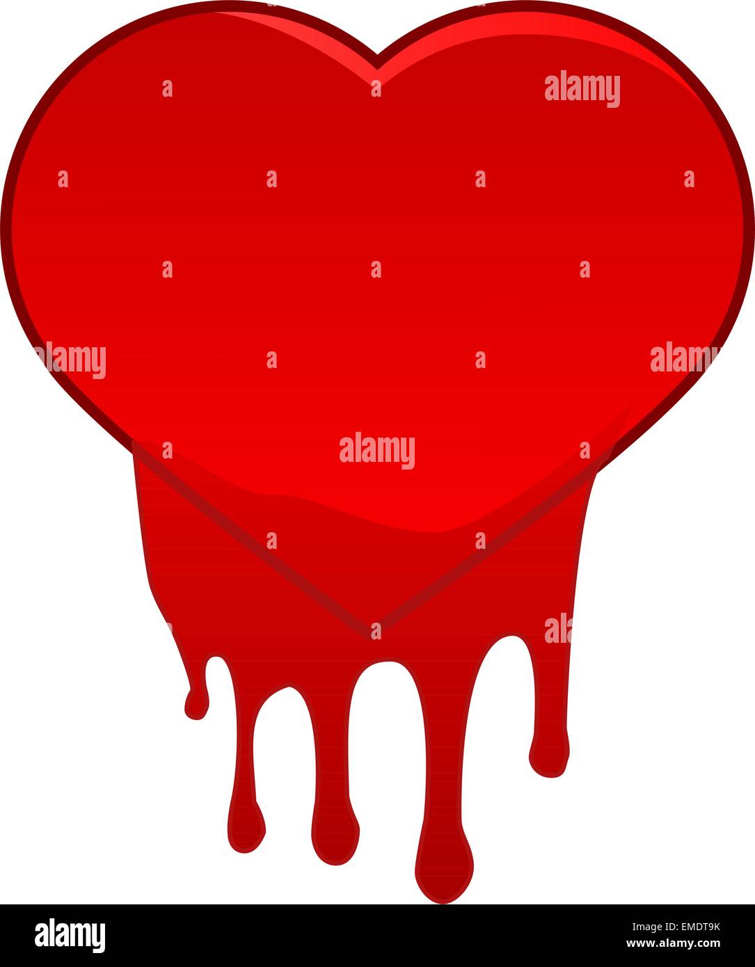 Cuore Sanguinante Illustrazione Di Vettore Su Un Fondo Bianco - Foto 7