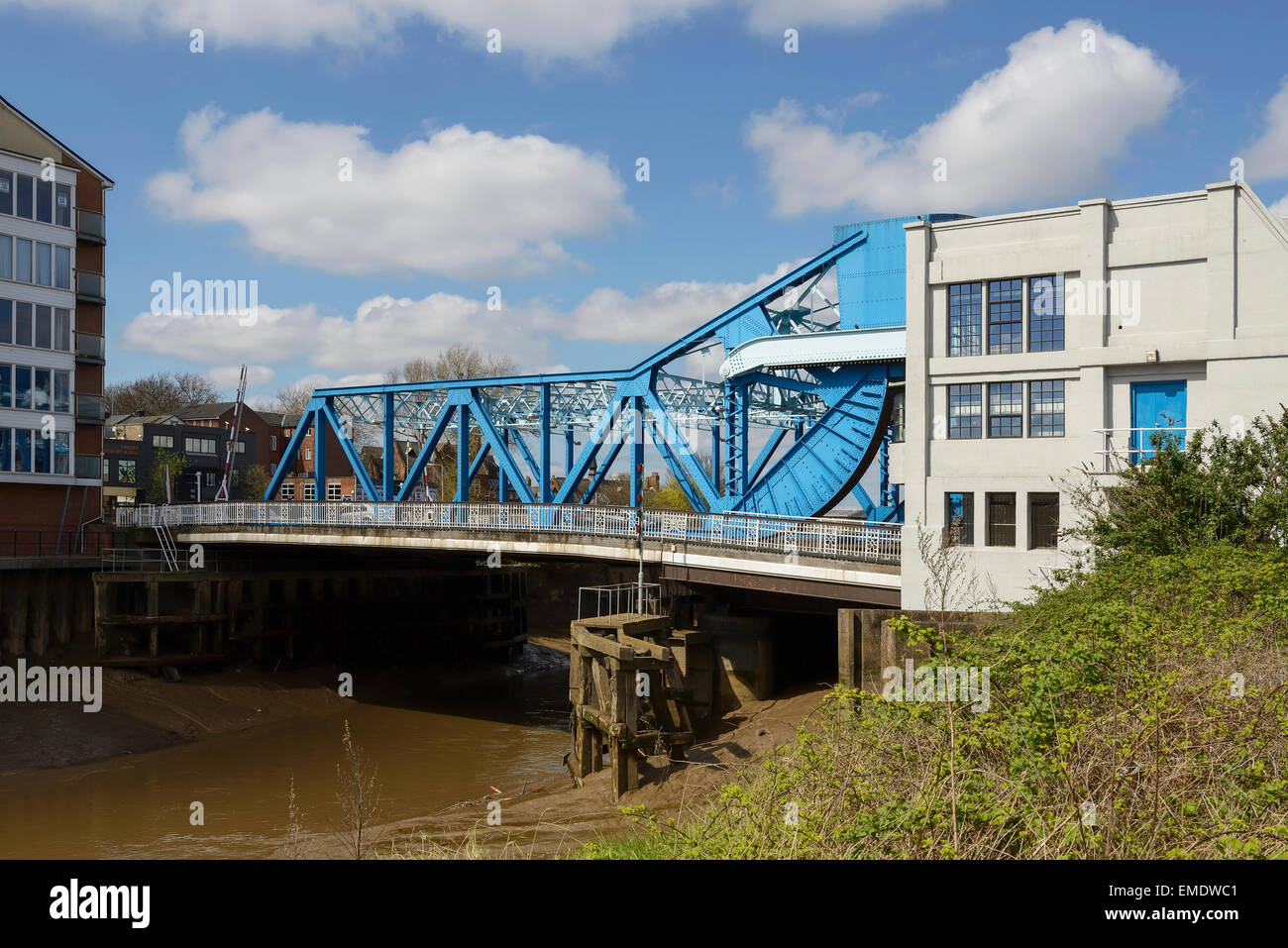 Il ponte nord sul fiume scafo in Kingston upon Hull City Centre Regno Unito Foto Stock