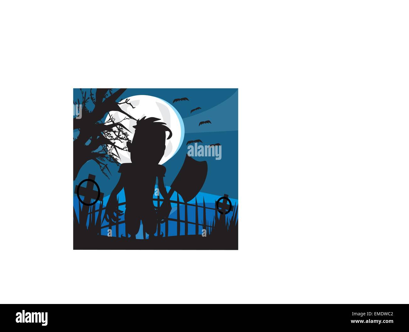 Uomo pazzo con un'ascia in una notte buia Illustrazione Vettoriale Uomo pazzo con un'ascia in una notte buia Illustrazione Vettoriale