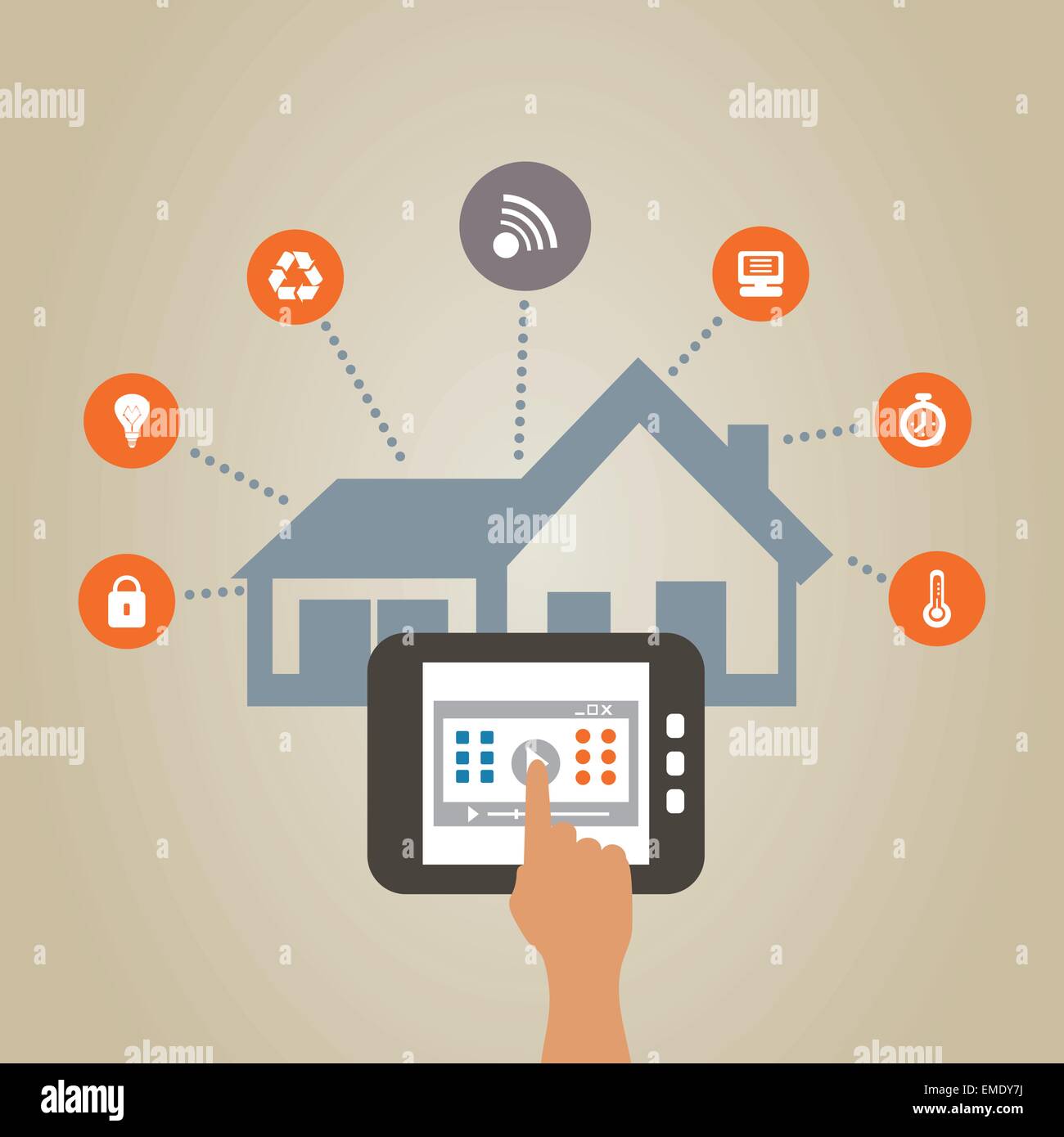 Technics la casa Illustrazione Vettoriale