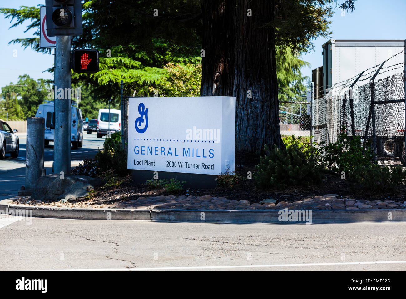 La General Mills fabbrica in Lodi California che odora di Cheerios quando si guida da. Foto Stock