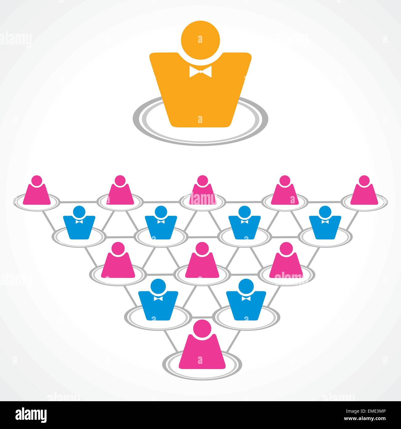 La comunicazione e il concetto di rete con connettore maschio e femmina employee stock vector Illustrazione Vettoriale