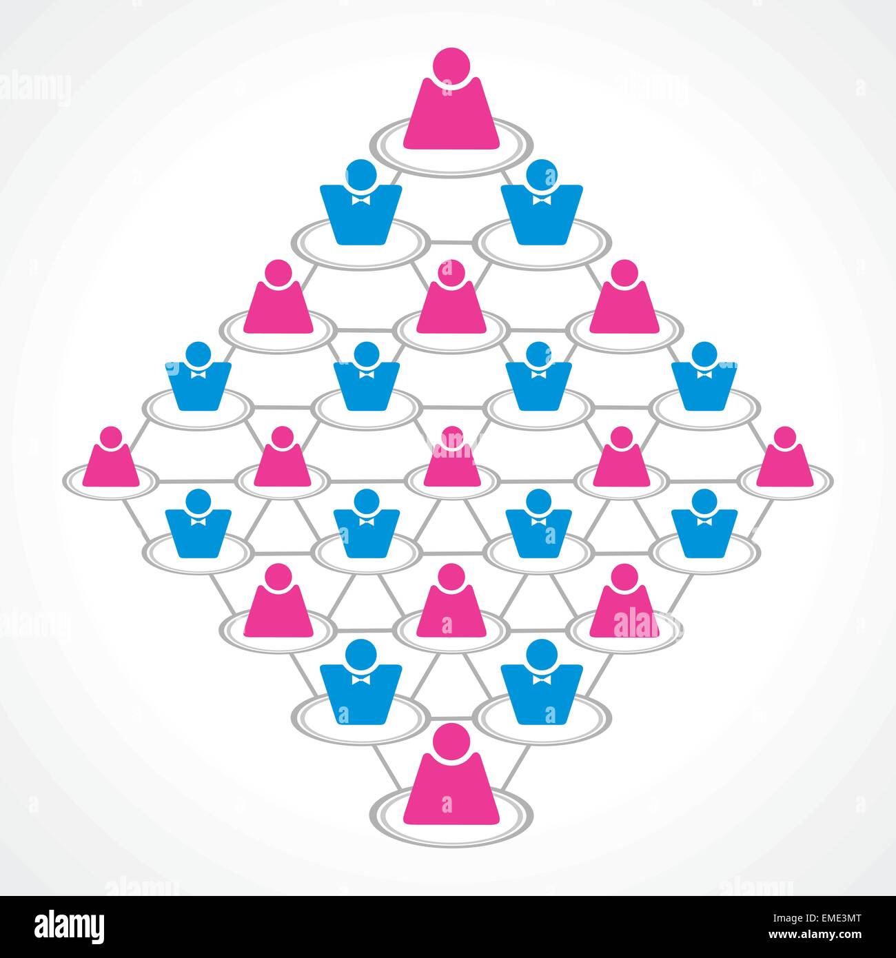 La comunicazione e il concetto di rete con connettore maschio e femmina employee stock vector Illustrazione Vettoriale