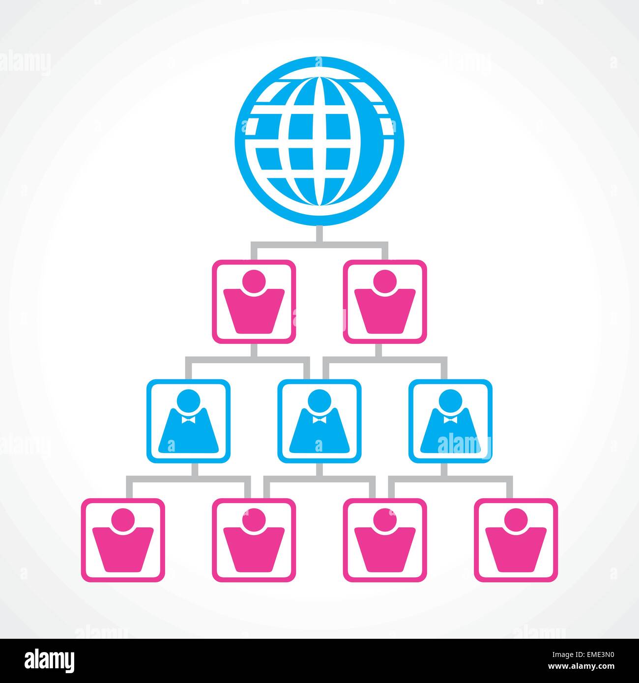 La comunicazione e il concetto di rete con connettore maschio e femmina employee stock vector Illustrazione Vettoriale