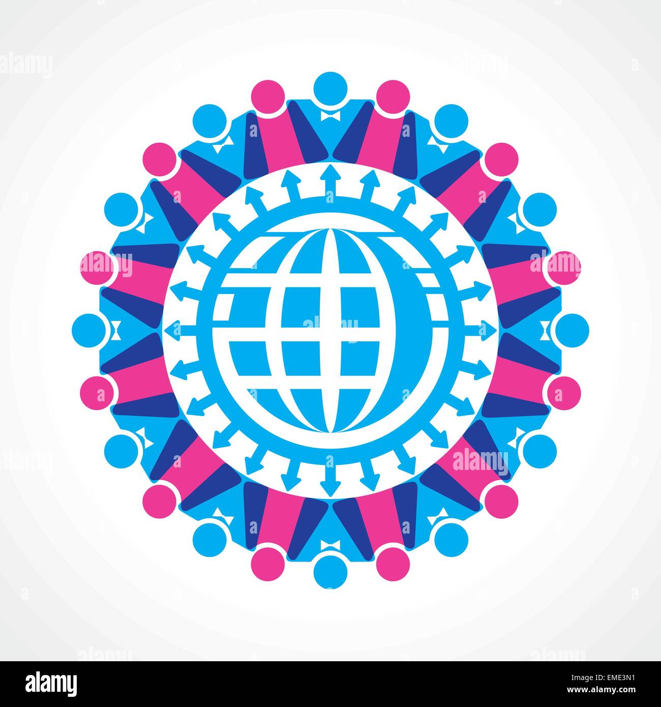 La comunicazione e il concetto di rete con connettore maschio e femmina employee stock vector Illustrazione Vettoriale