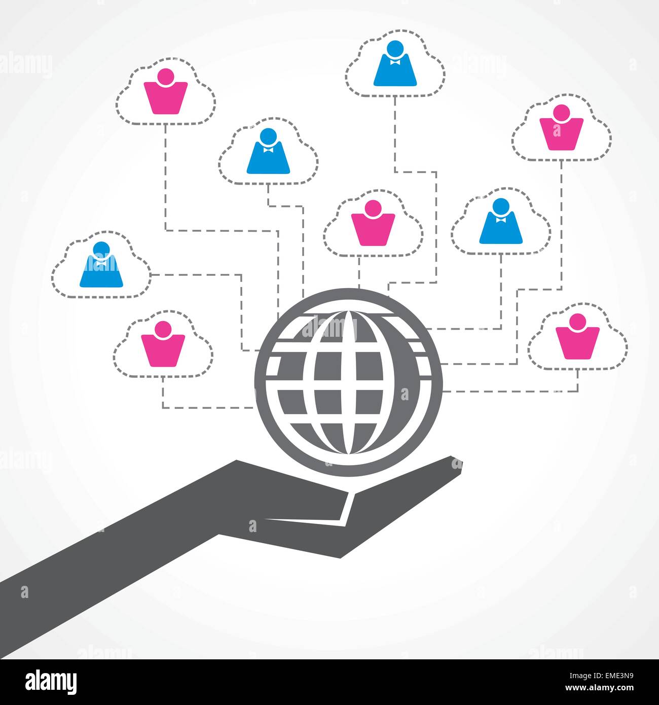 Comunicazione globale concetto di vettore di stock Illustrazione Vettoriale