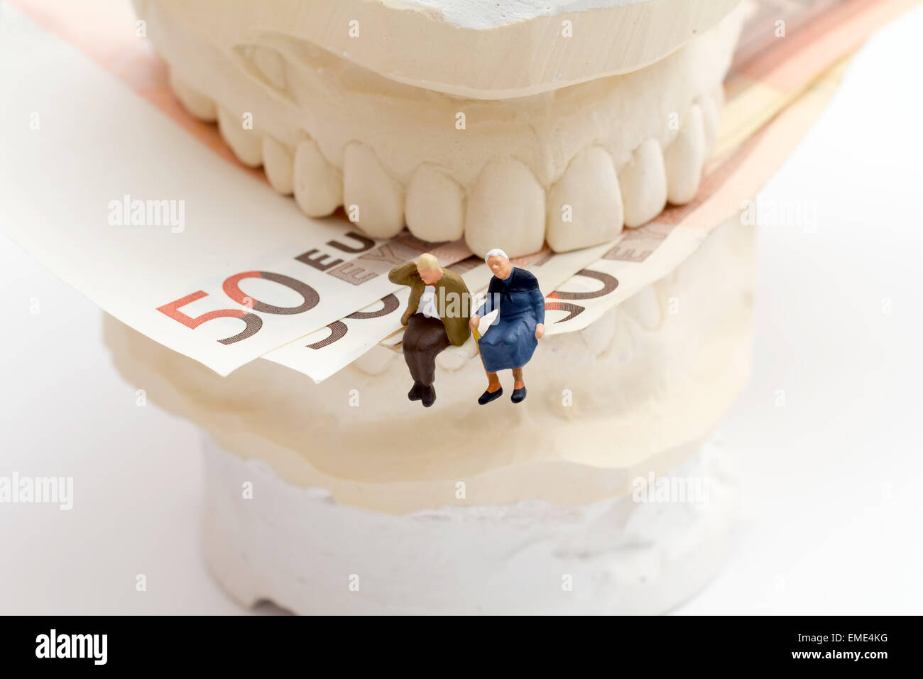protesi dentarie Foto Stock