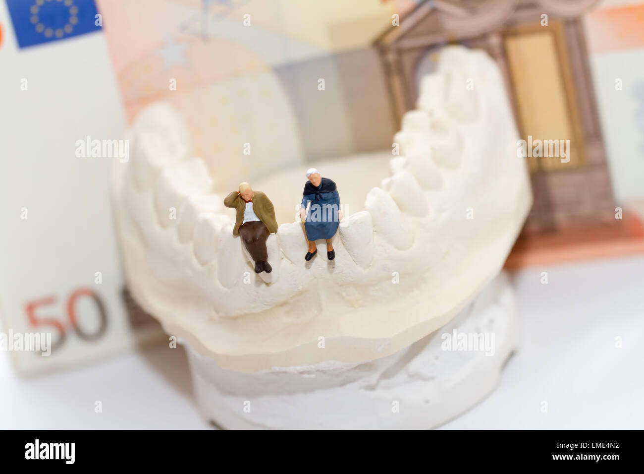 protesi dentarie Foto Stock