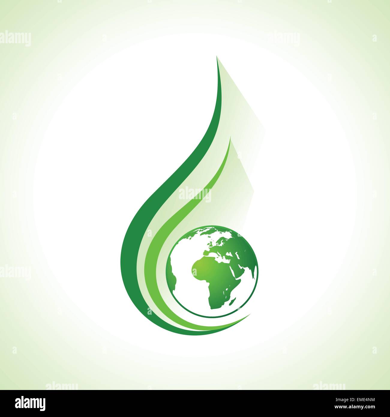 Concetto di ecologia icona con terra vettore di stock Illustrazione Vettoriale