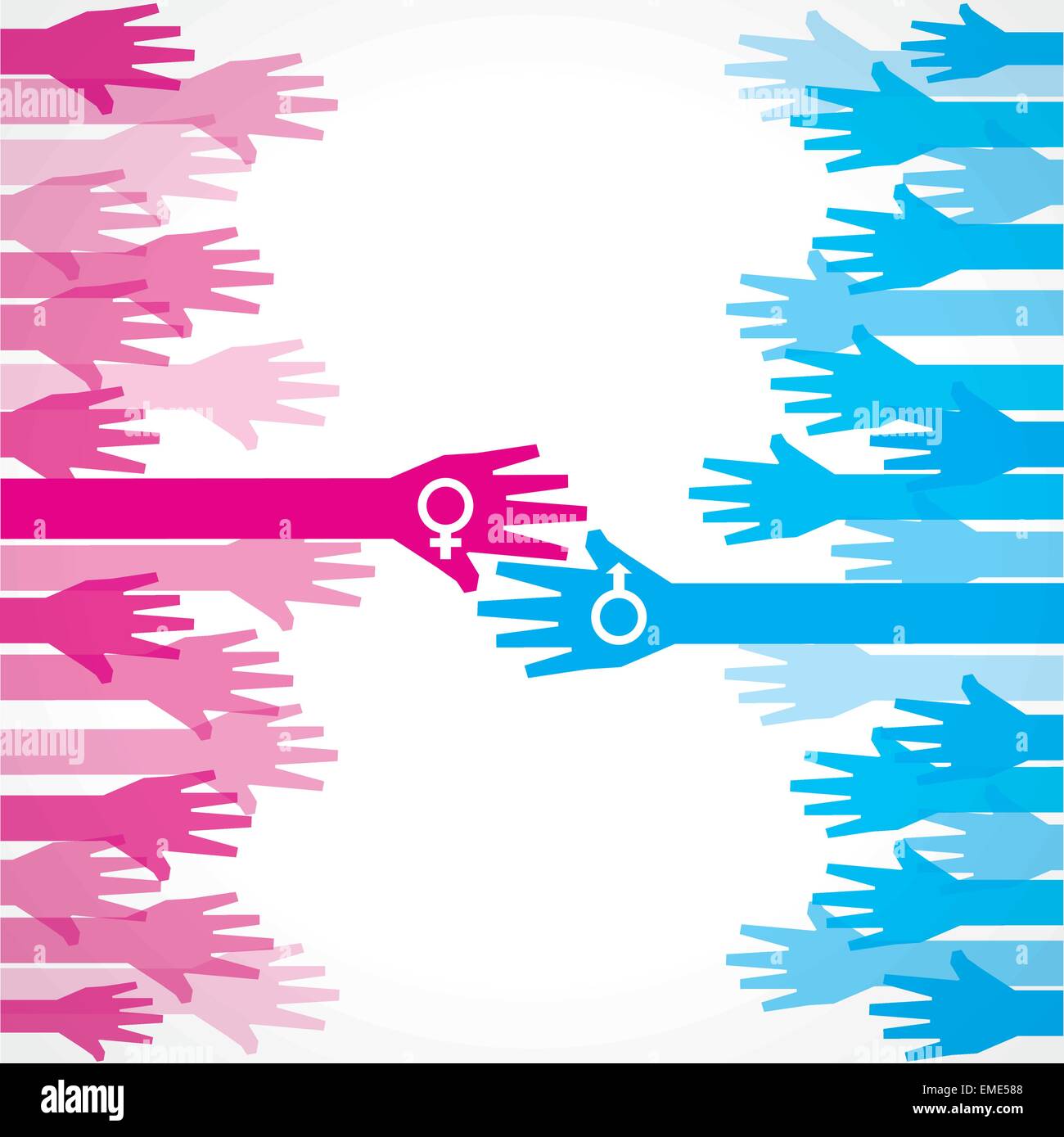 Imprenditore e imprenditrice concetto di handshake vettore di stock Illustrazione Vettoriale