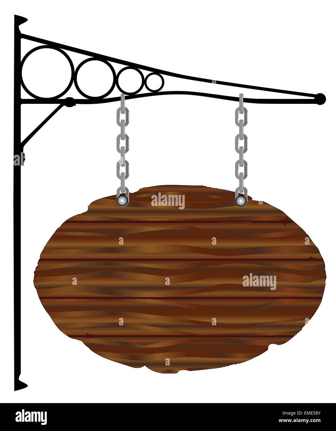 Segno ovale e la staffa Illustrazione Vettoriale